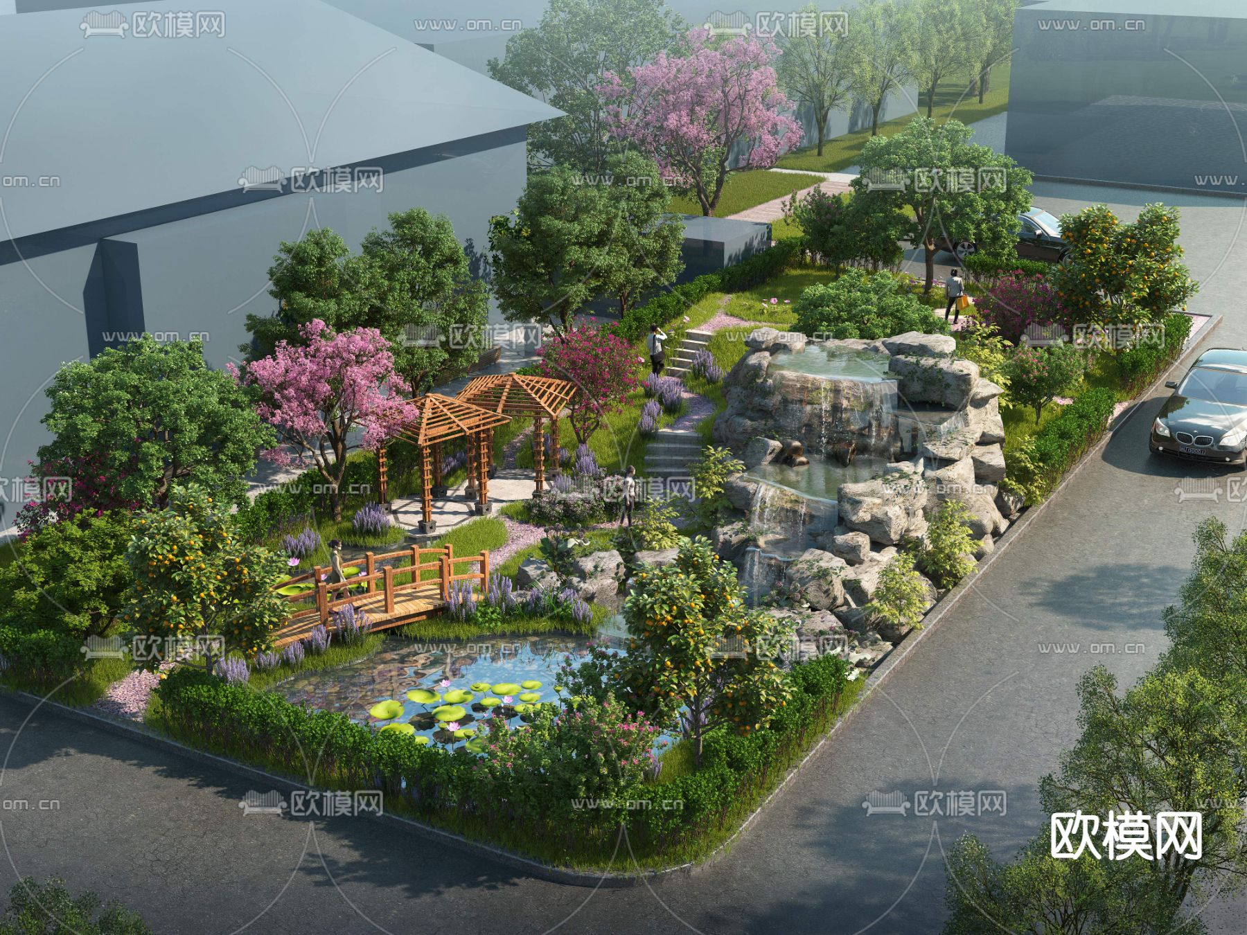 口袋公园景观3d模型下载