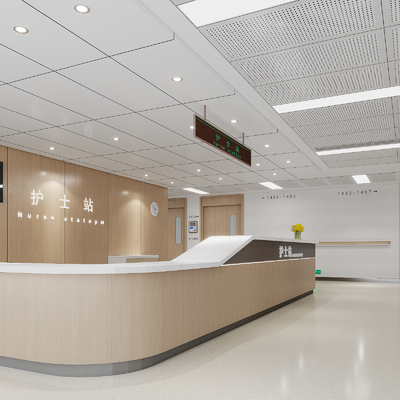  护士站su模型 