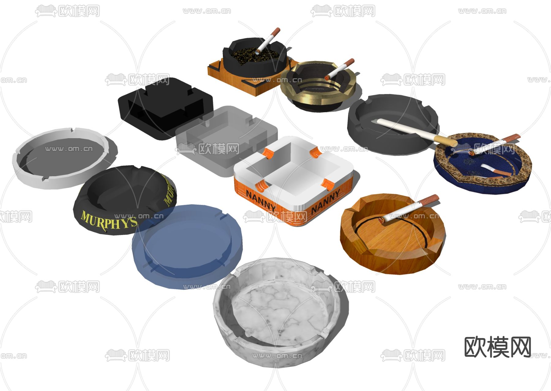 烟灰缸su模型下载（渲染图2）