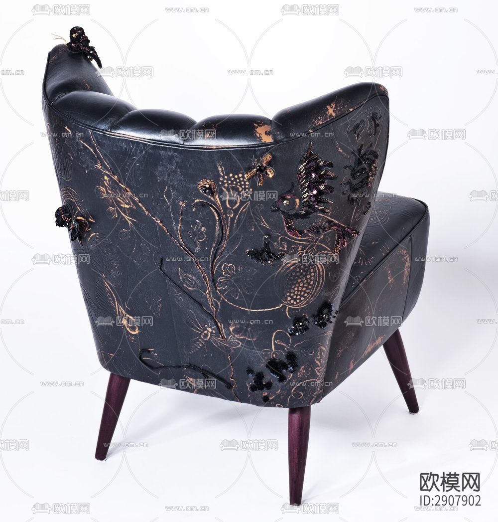 皮质休闲椅下载（渲染图2）