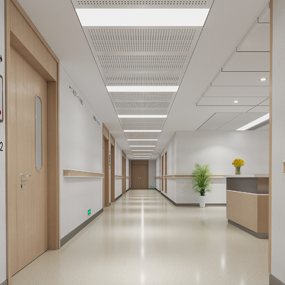  医院走道su模型 