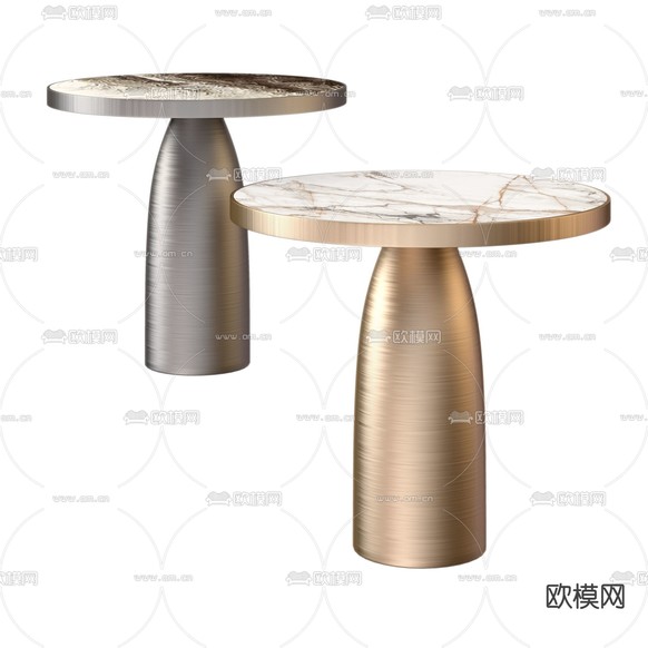 边几 圆几 角几3d模型下载