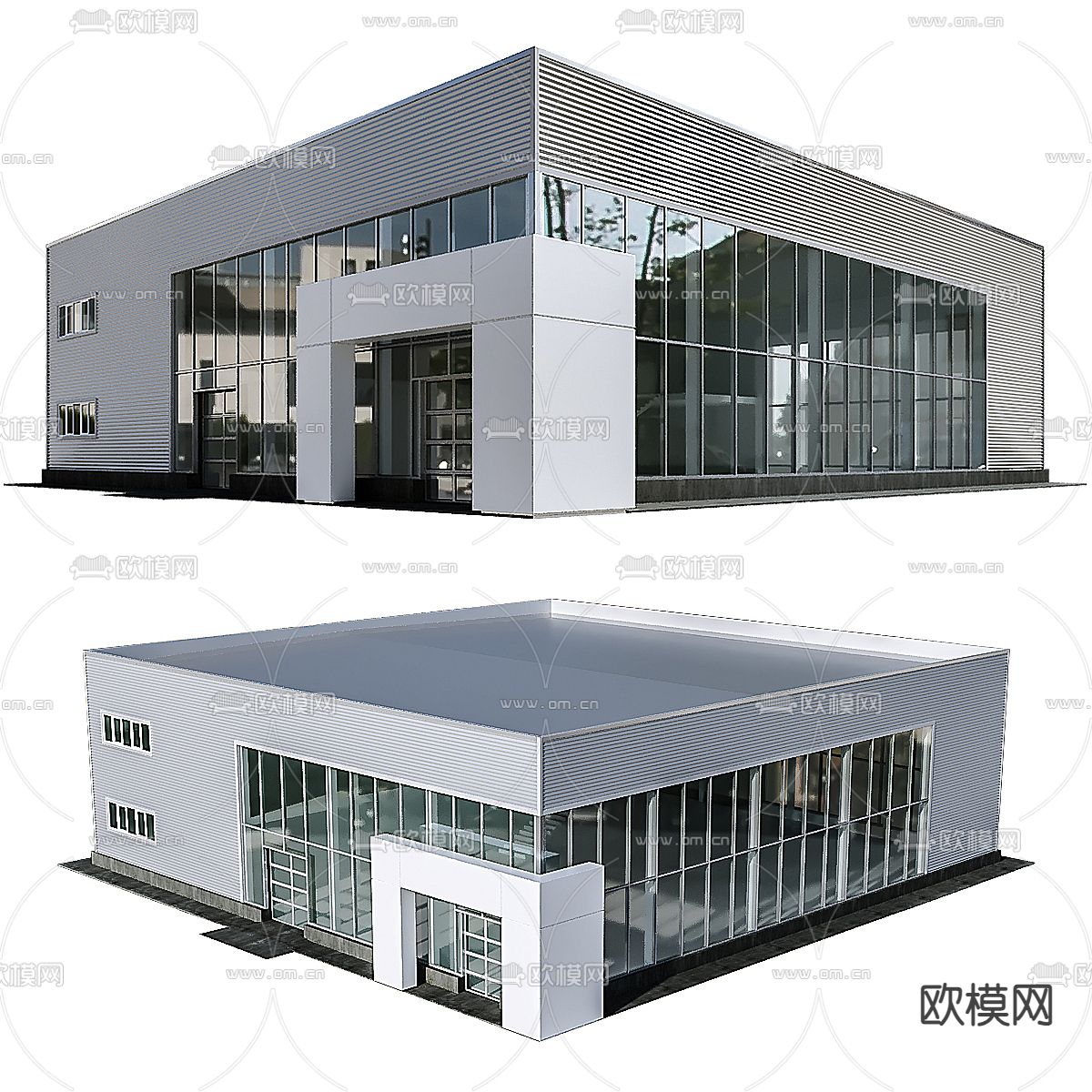 现代厂房su模型下载（渲染图1）