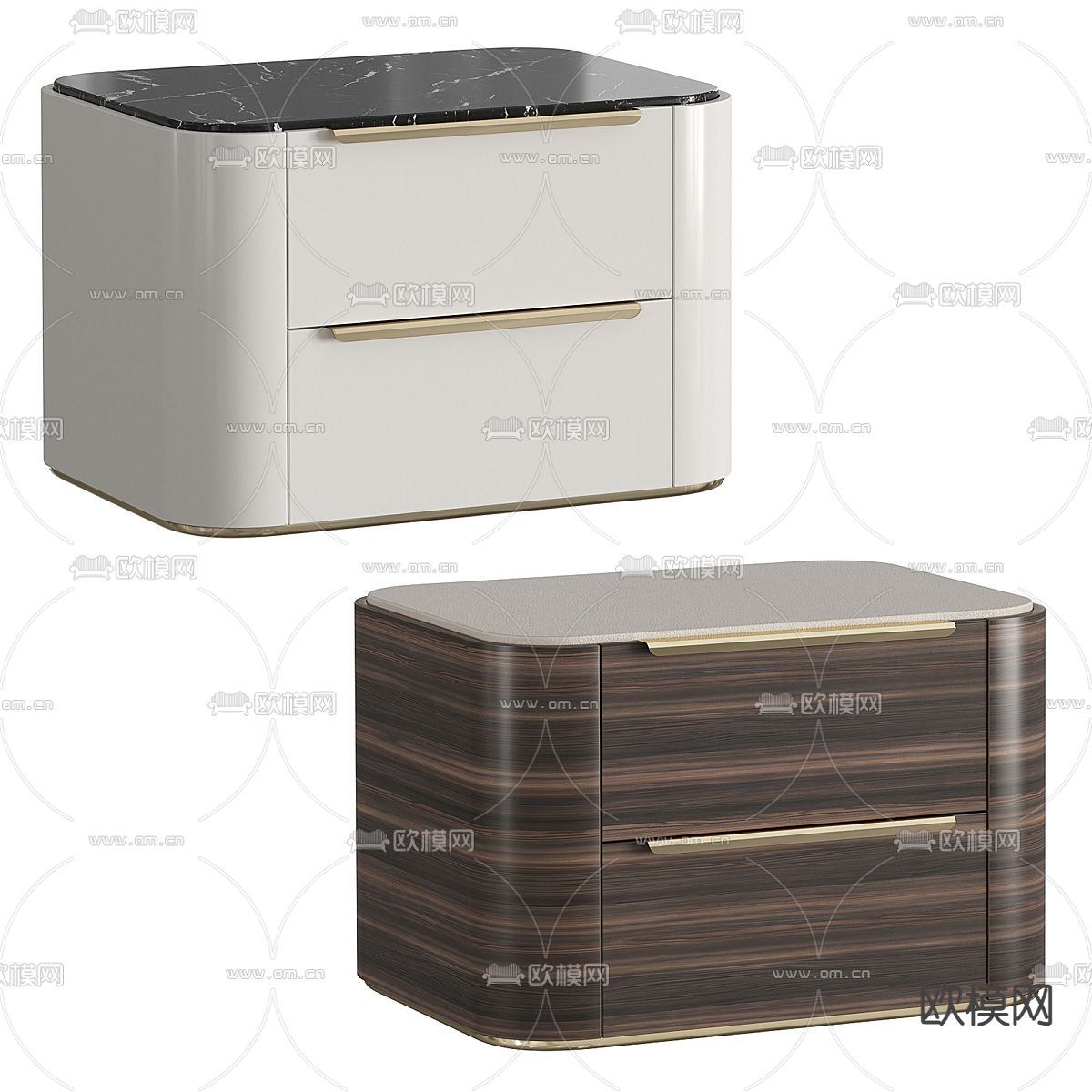 现代床头柜su模型