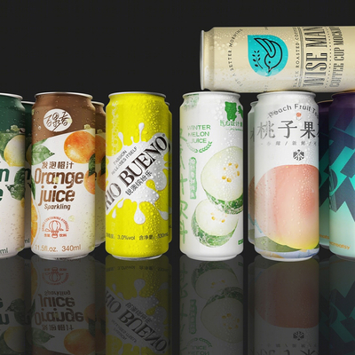  果味鸡尾酒 易拉罐su模型 