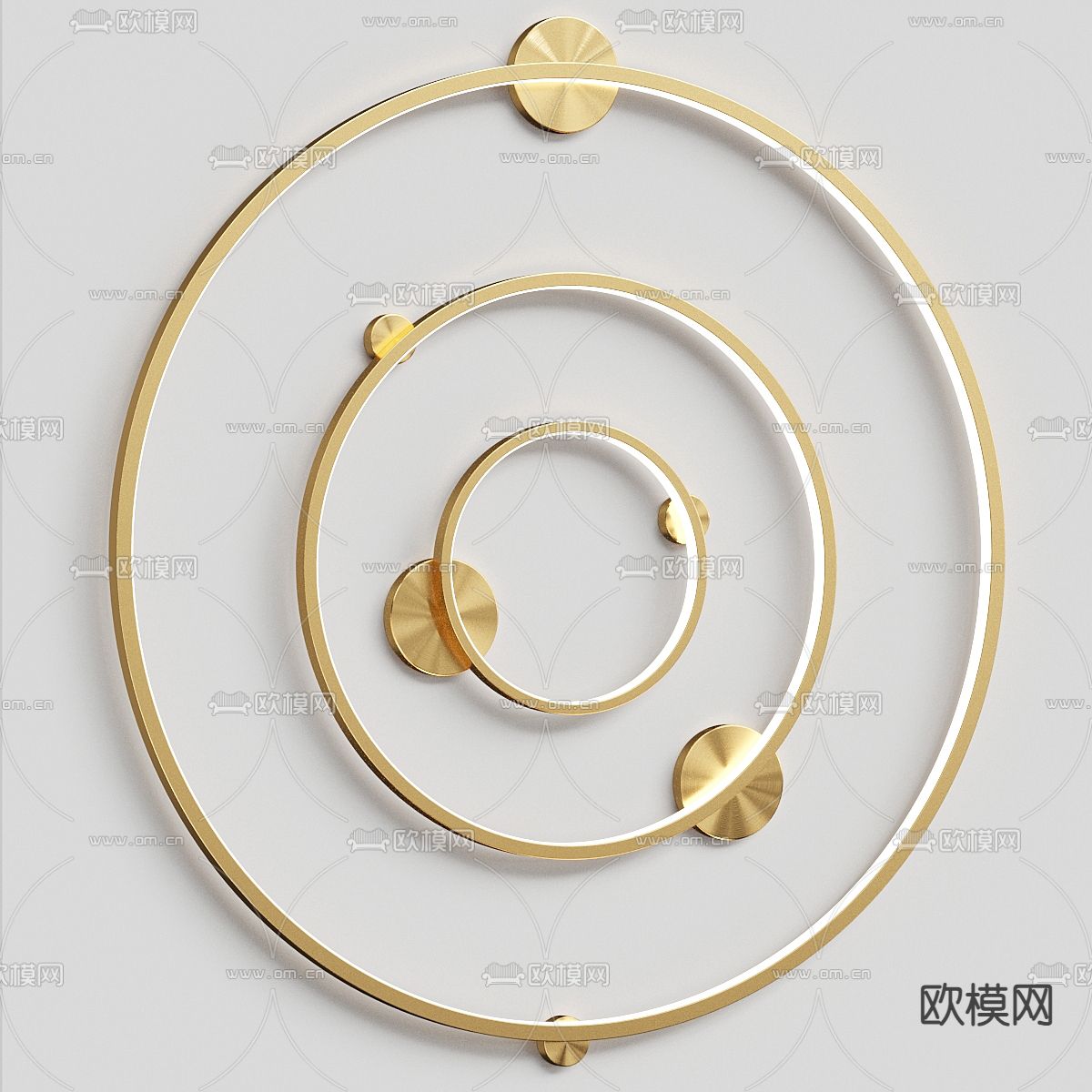 轻奢壁灯 环形壁灯3d模型下载