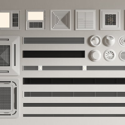 空调出风口 中央空调su模型