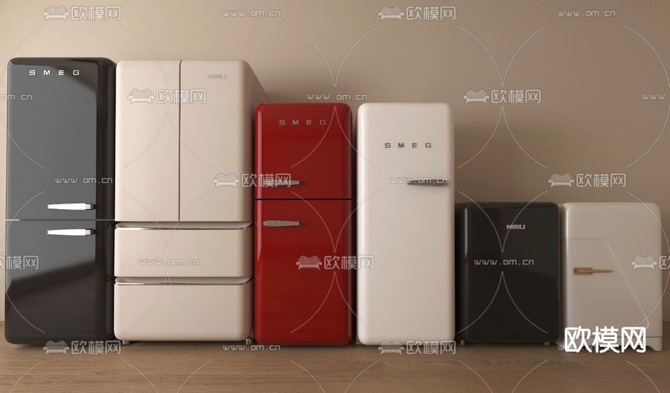 冰箱su模型下载(渲染图1)