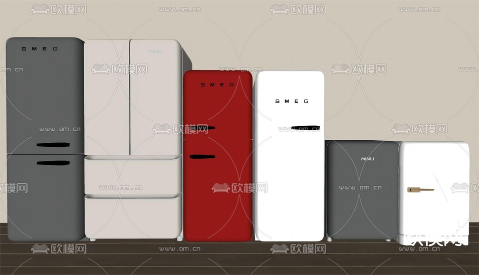 冰箱su模型下载(渲染图2)