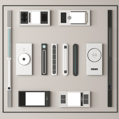  集成浴霸 线性浴霸 风暖机su模型 