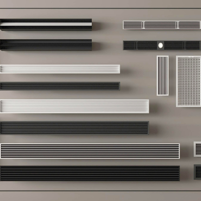  空调出风口 中央空调 出风口su模型 