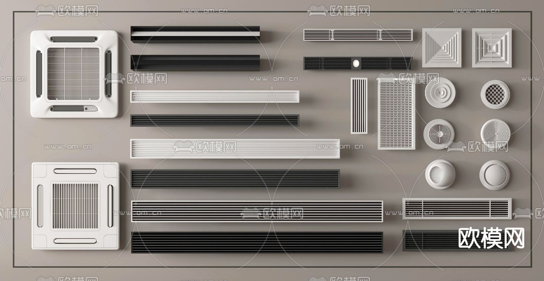 空调出风口 中央空调 出风口su模型下载（渲染图1）