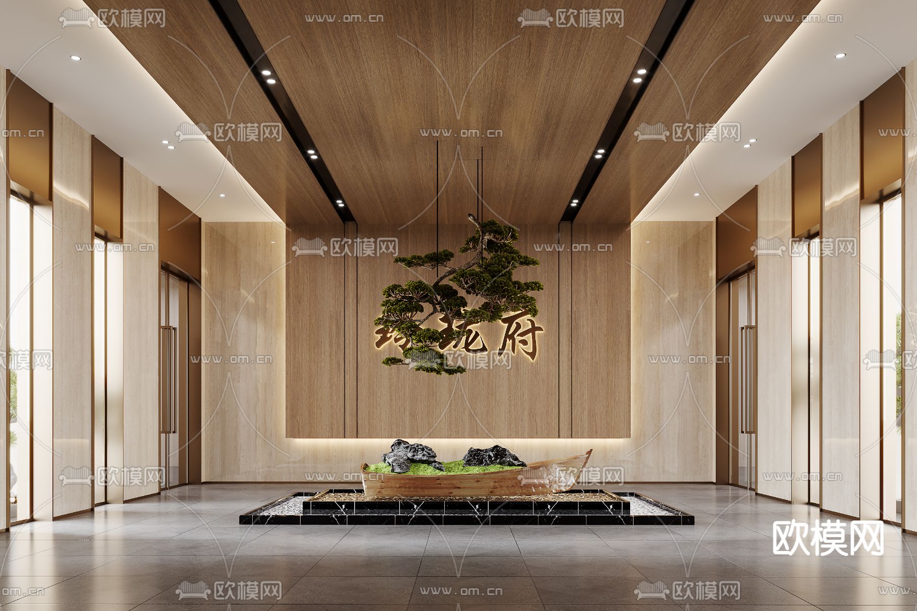 售楼部大厅3d模型下载（渲染图1）