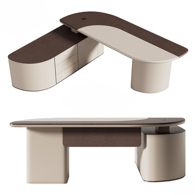  Poliform 弧形办公桌su模型 