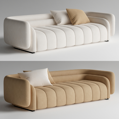 现代多人沙发su模型