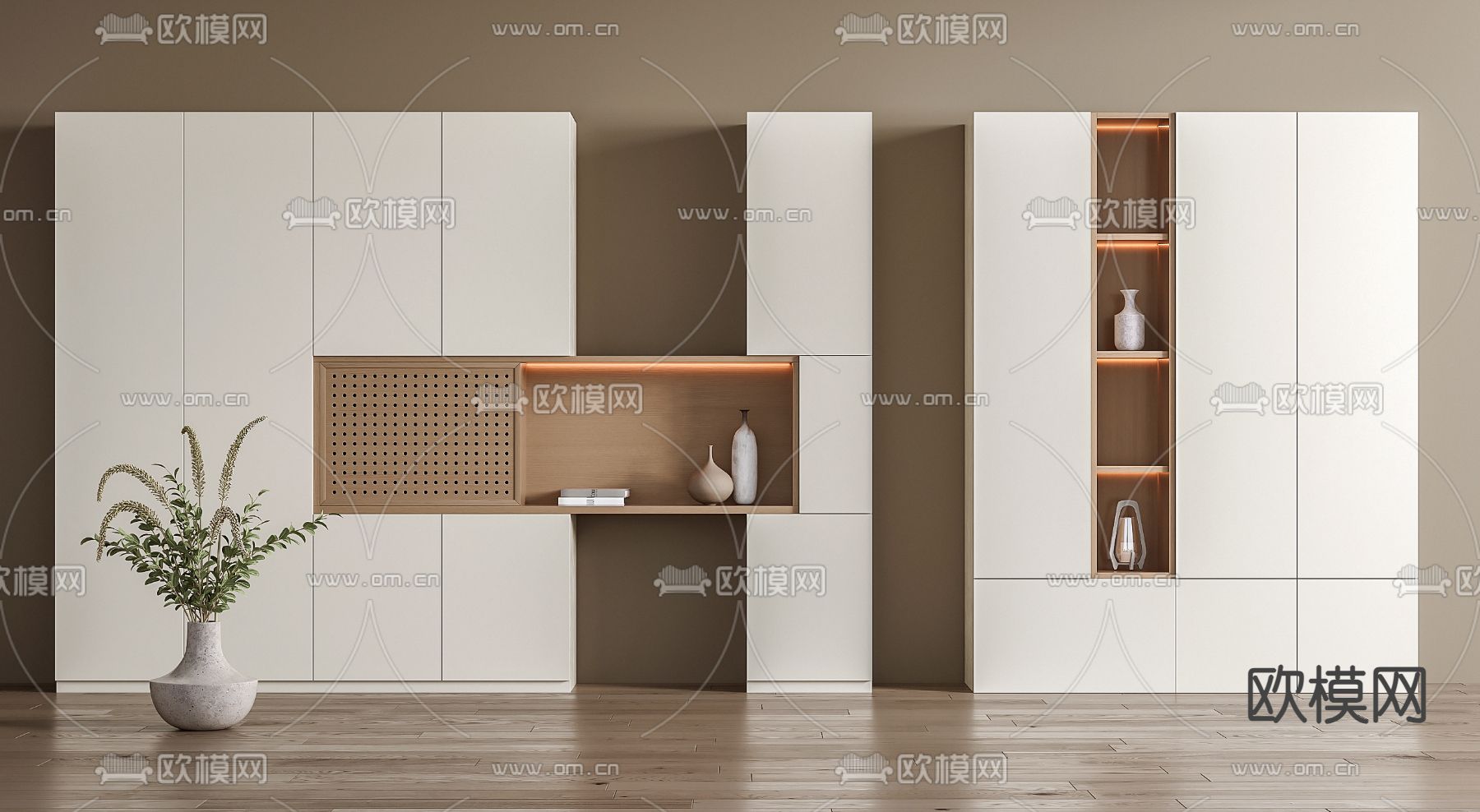 装饰柜 储物柜3d模型下载（渲染图1）