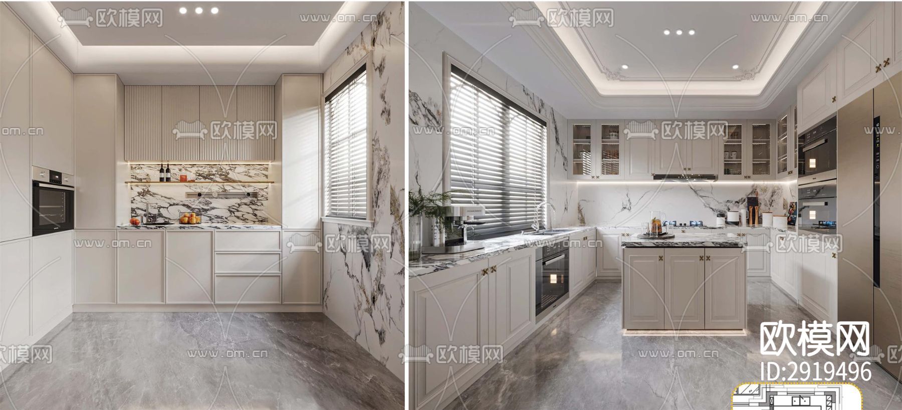 法式家装cad施工图下载（渲染图10）