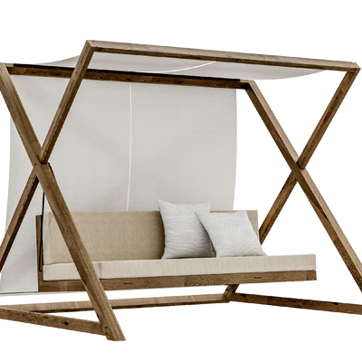 摇椅 遮阳秋千su模型