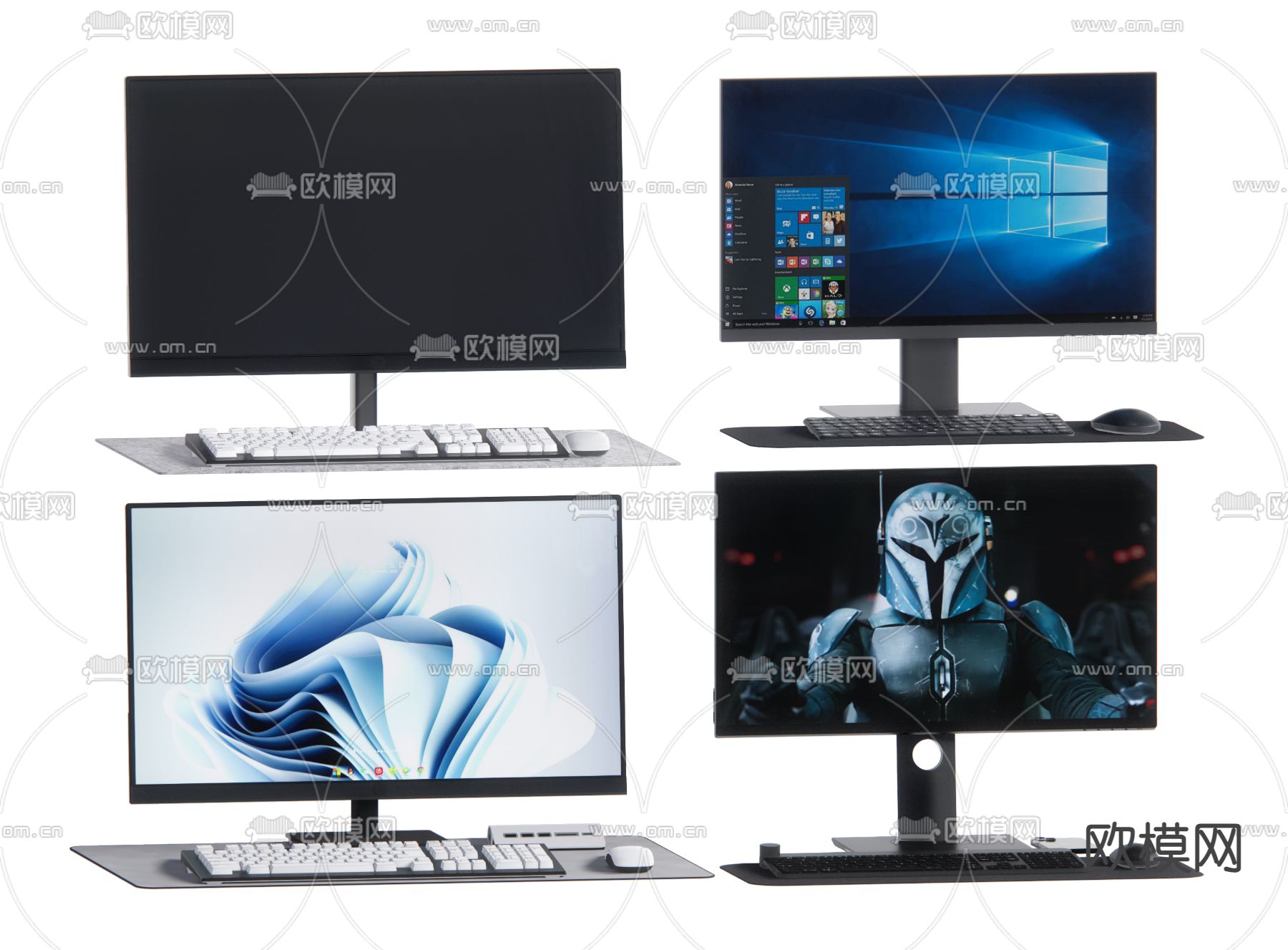 现代电脑 显示器su模型下载（渲染图1）