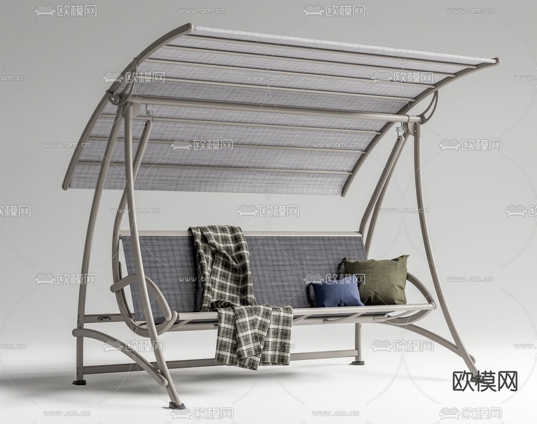 现代秋千椅 摇椅su模型下载（渲染图1）