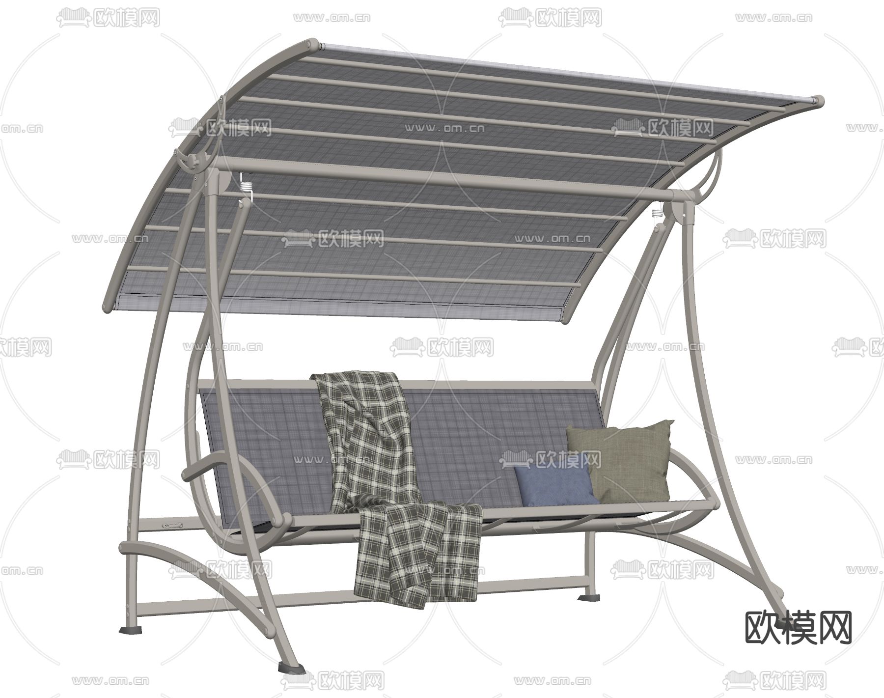 现代秋千椅 摇椅su模型下载（渲染图2）