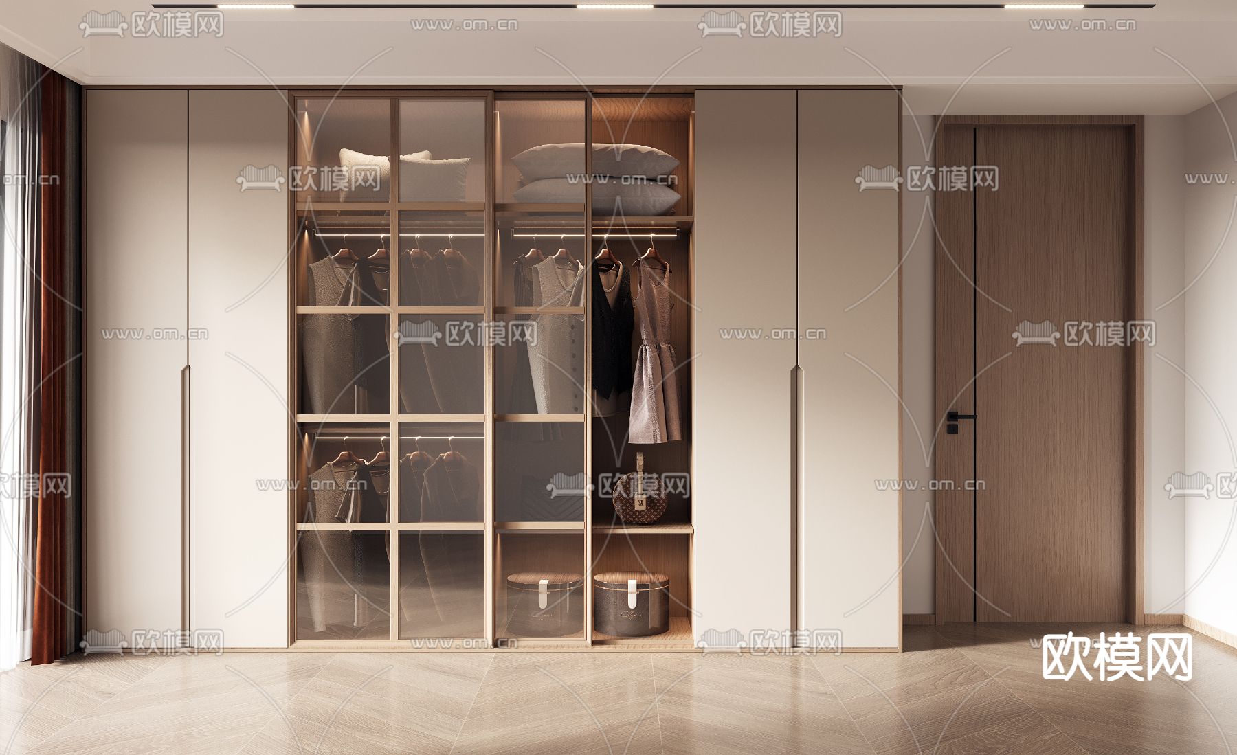 现代衣柜 衣橱3d模型下载
