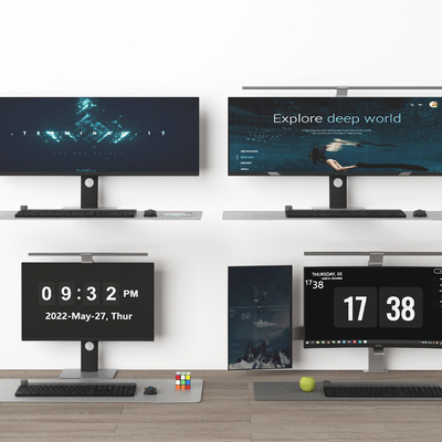  电脑显示屏su模型 