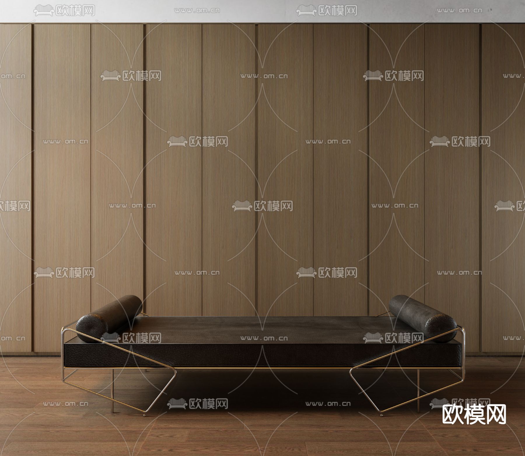 躺椅 躺榻 休闲榻su模型下载（渲染图1）