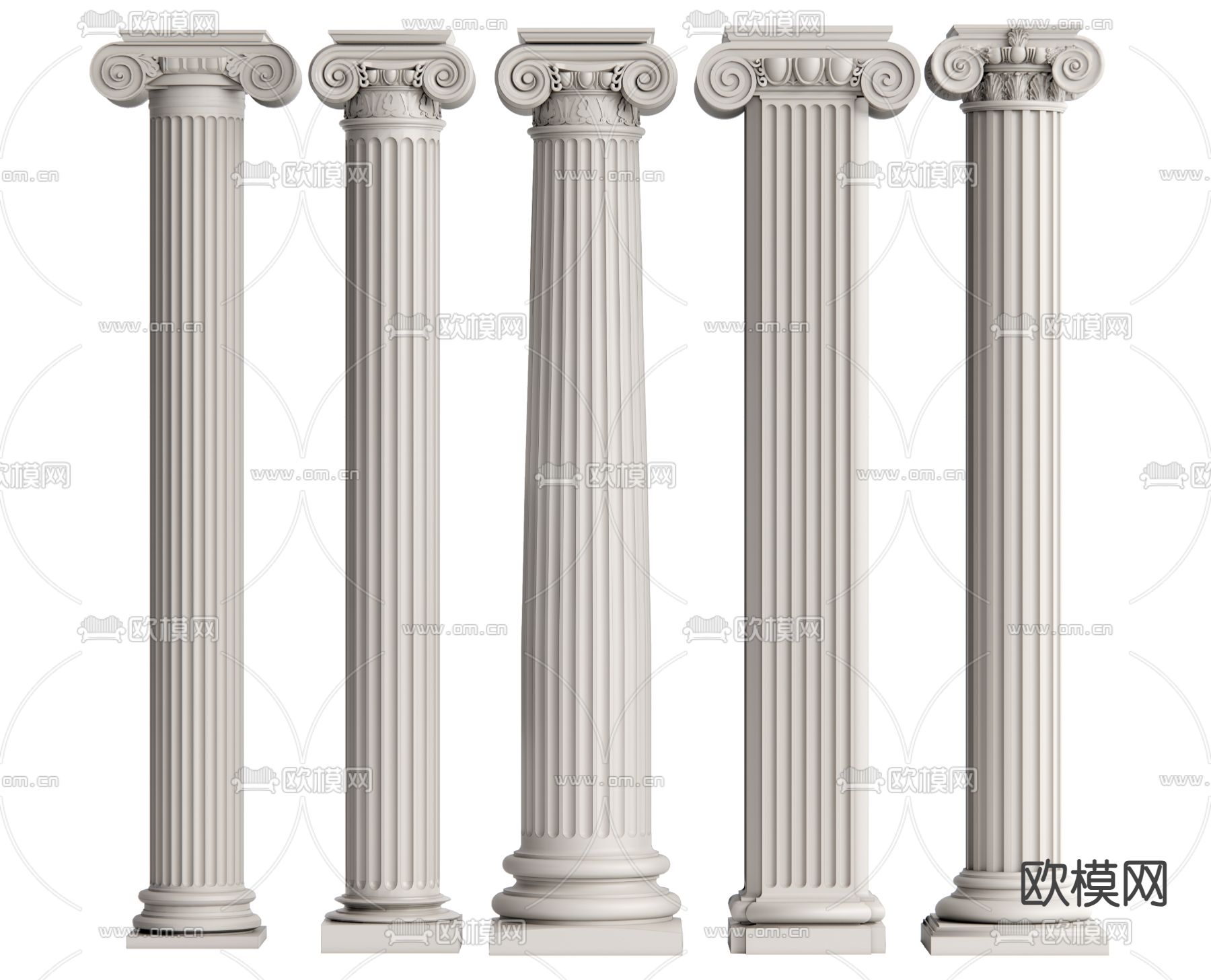 欧式罗马柱su模型下载（渲染图1）