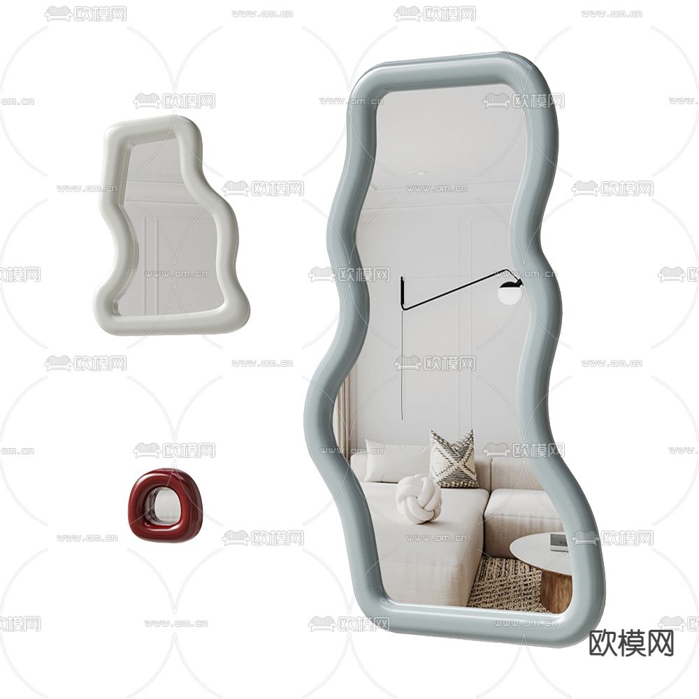 镜子 穿衣镜 全身镜3d模型下载