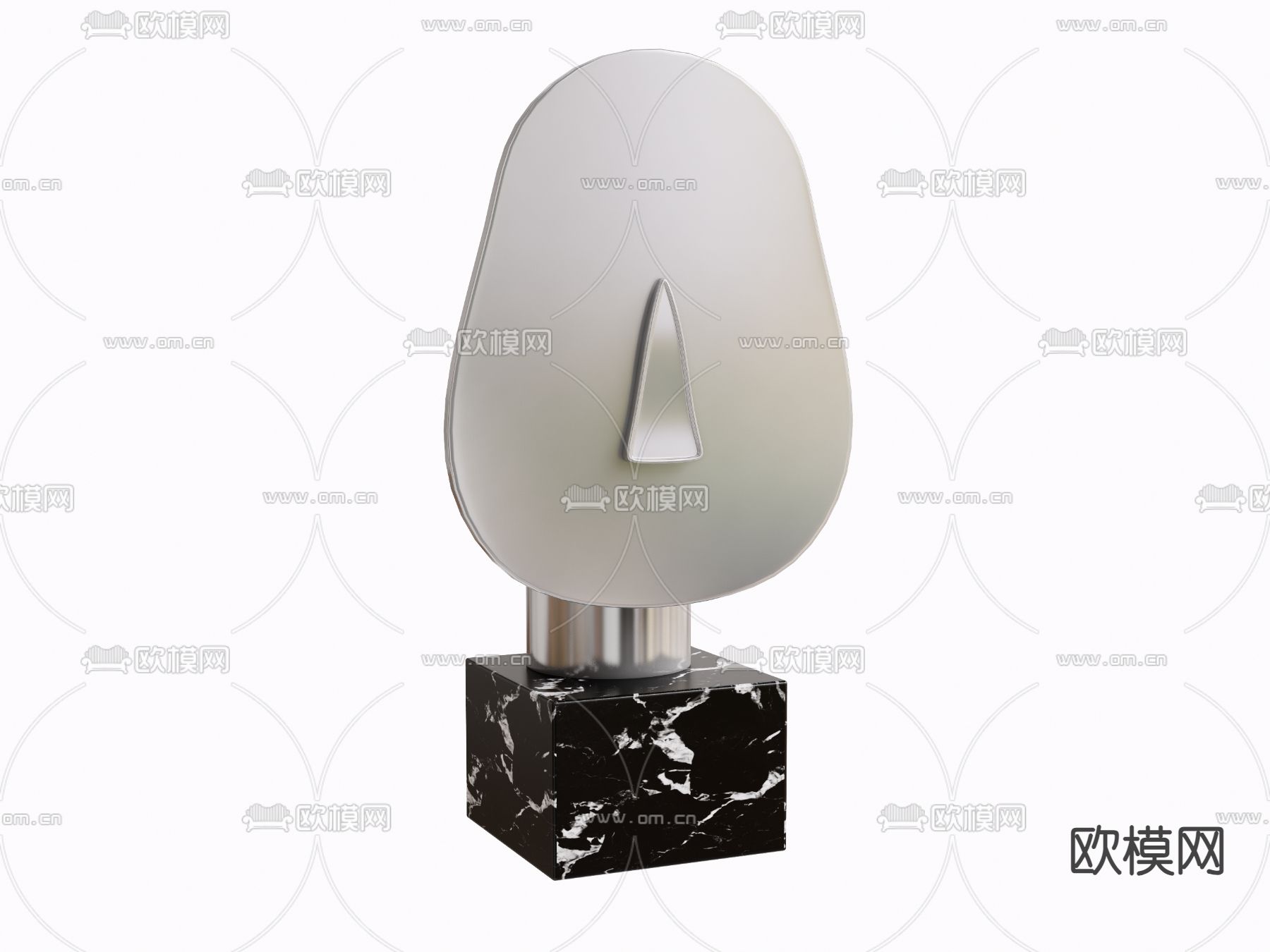 现代台灯su模型下载（渲染图1）