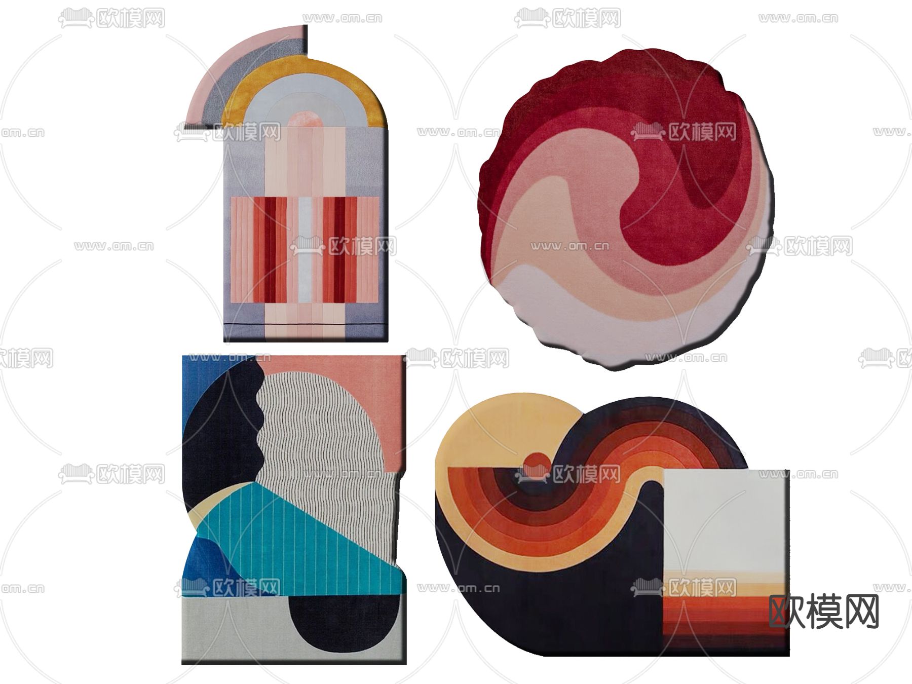 不规则地毯3d模型下载