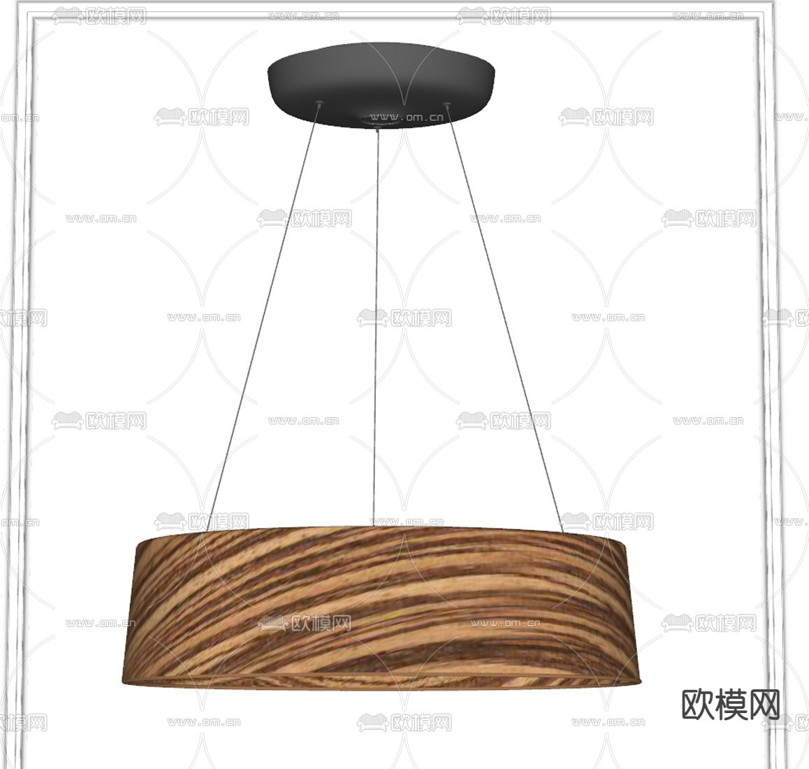 侘寂风吊灯su模型下载（渲染图2）