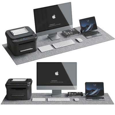  苹果电脑 办公用品su模型 