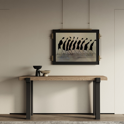 中古风装饰画 条案su模型