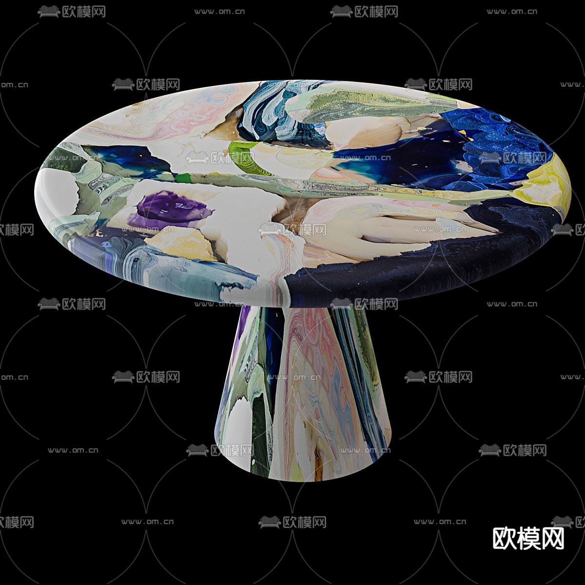 孟菲斯茶几 咖啡桌3d模型下载（渲染图5）