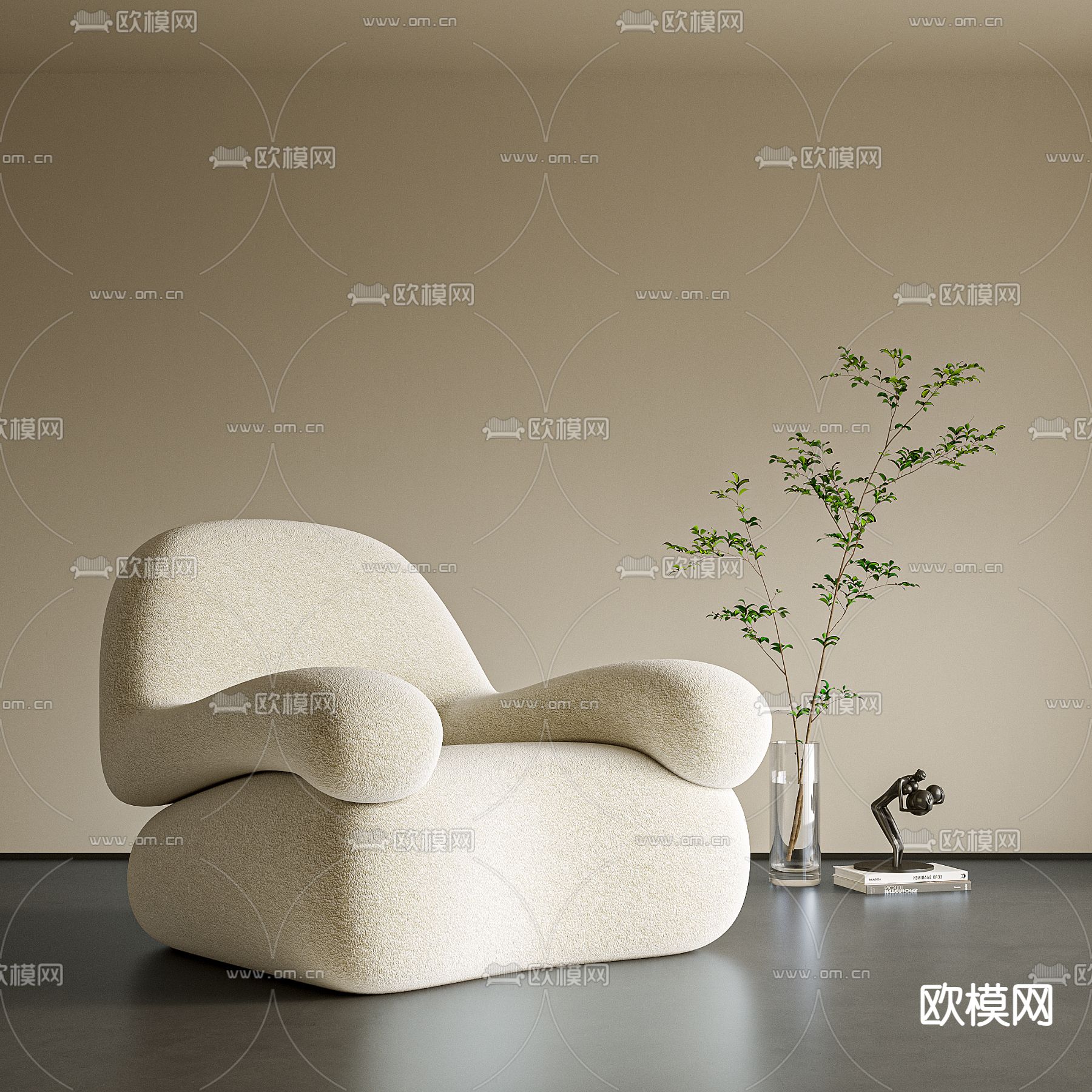 休闲沙发3d模型下载