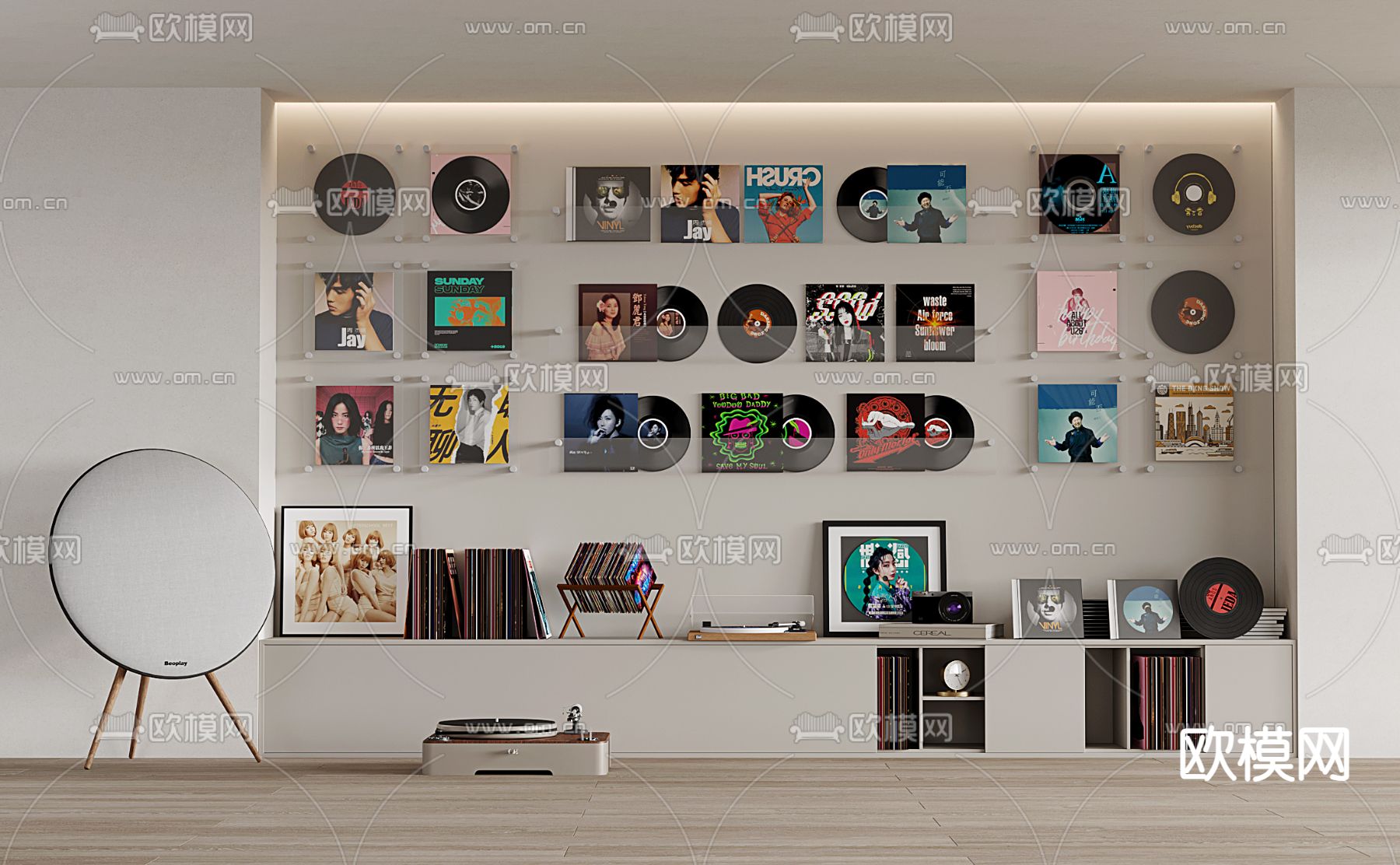 黑胶唱片 专辑CD 音响 留声机3d模型下载