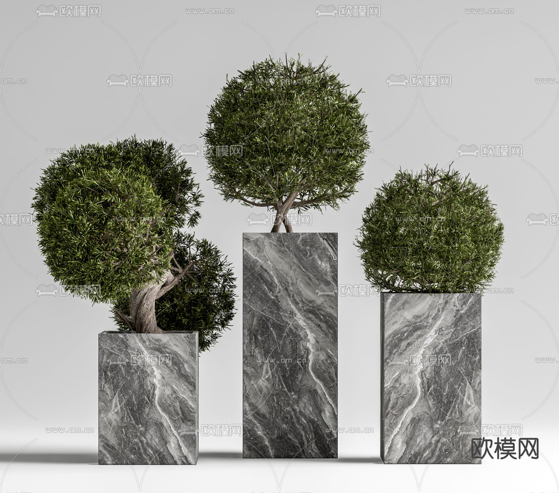 花池 花箱 盆栽su模型