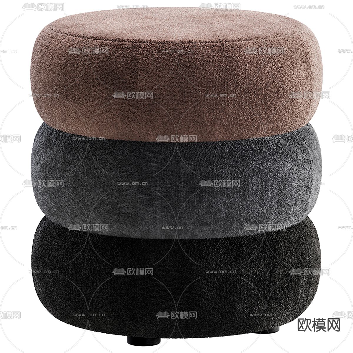 凳子 沙发凳 脚踏 圆凳3d模型下载（渲染图3）
