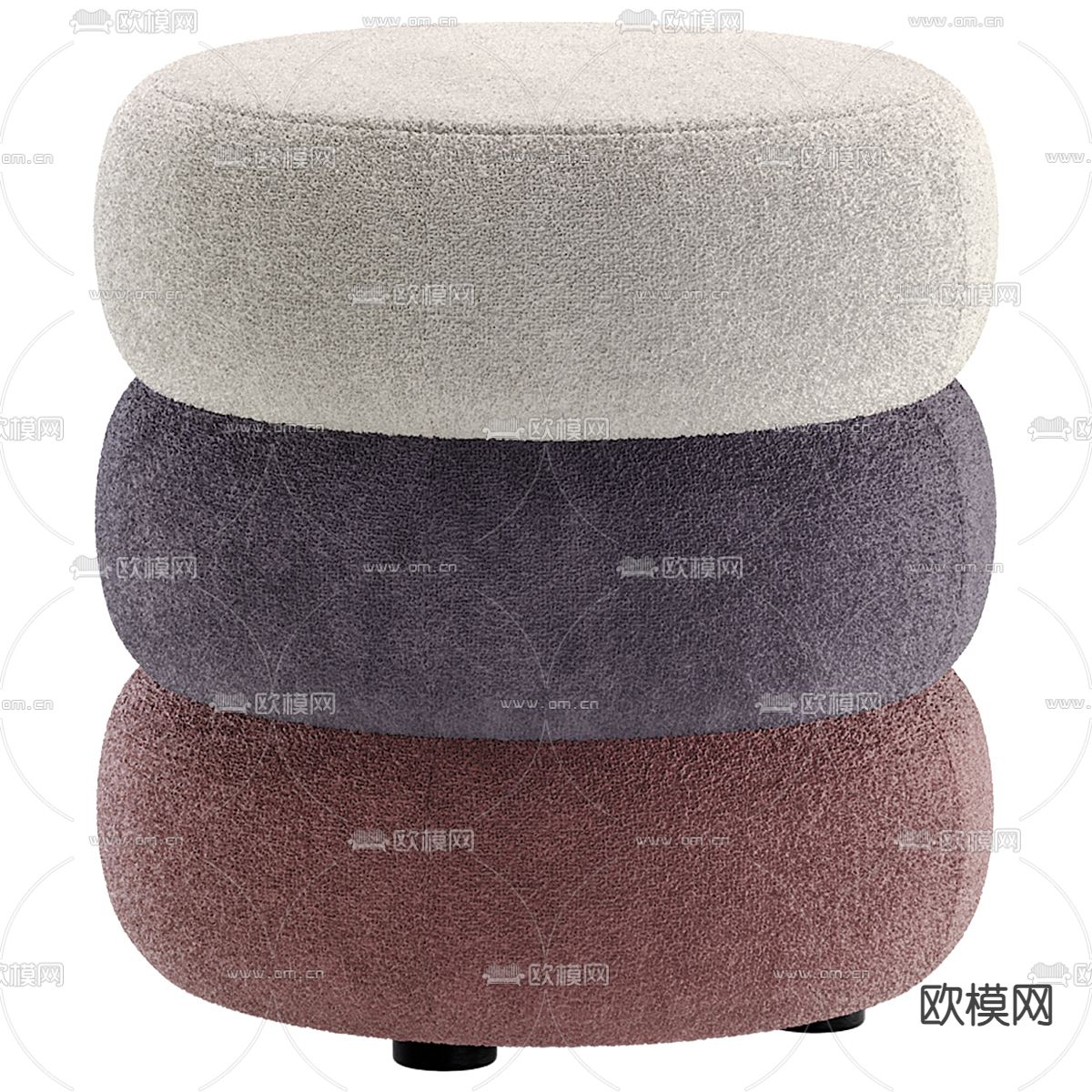 凳子 沙发凳 脚踏 圆凳3d模型下载（渲染图2）
