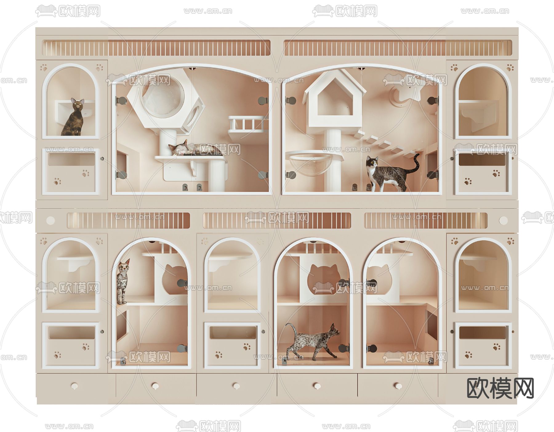 宠物柜 猫窝 猫舍3d模型下载