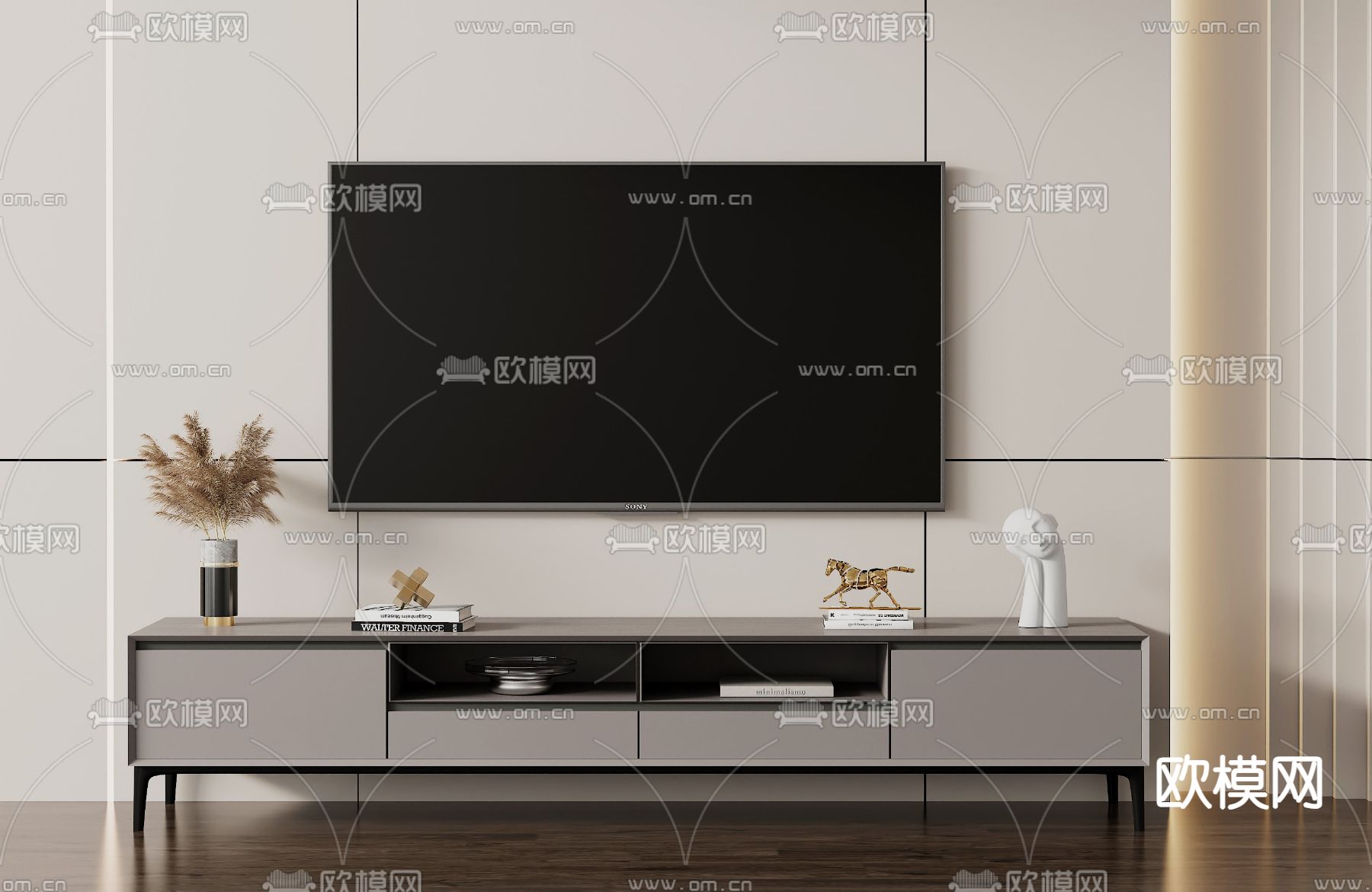 电视柜3d模型下载