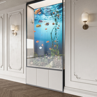  恒温鱼缸 鱼缸水族su模型 