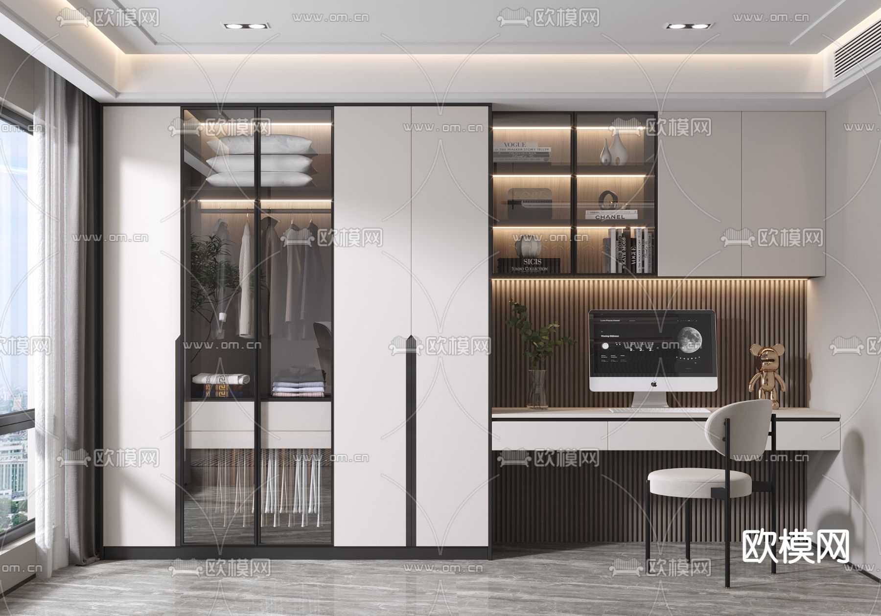 现代衣柜 衣橱3d模型下载