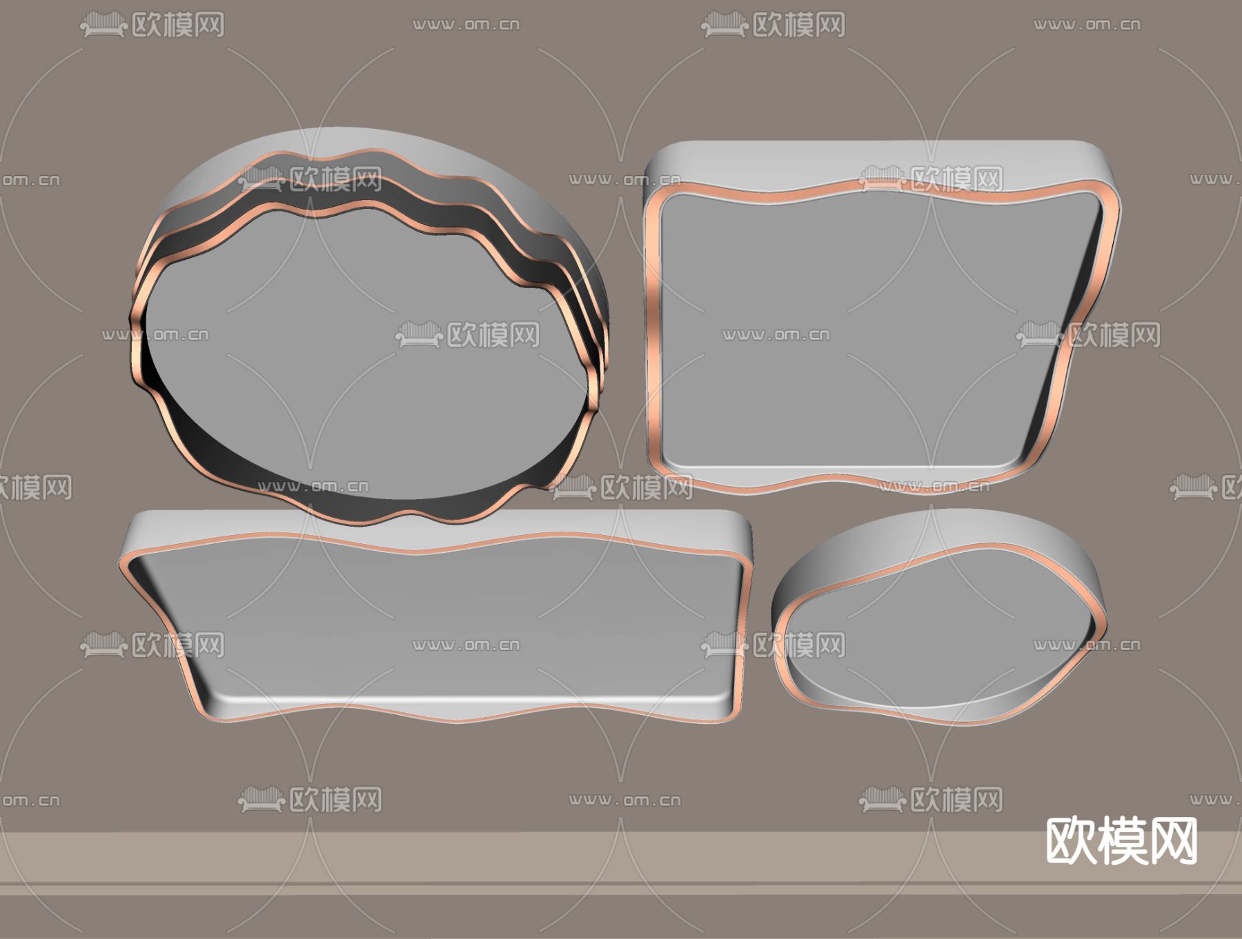 现代吸顶灯su模型下载（渲染图2）