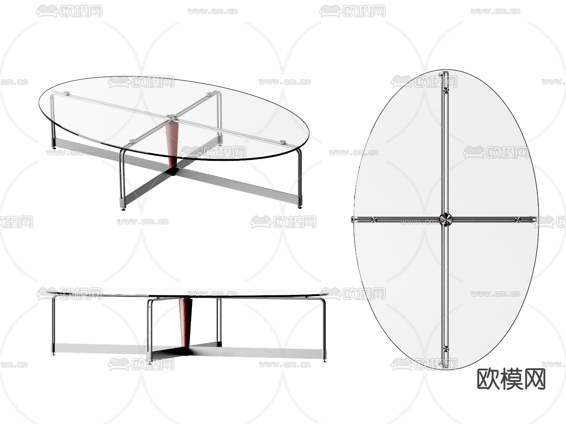 现代茶几su模型下载（渲染图1）