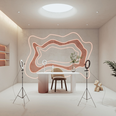  现代直播间su模型 