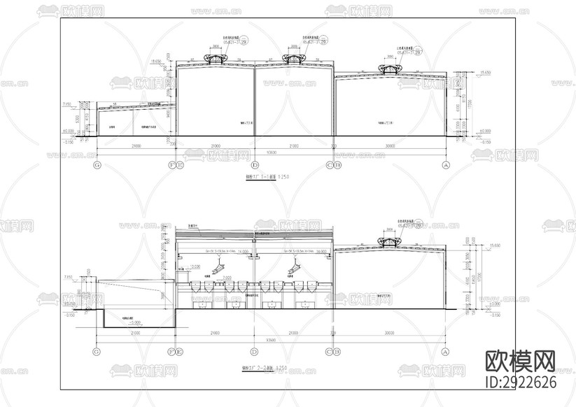 新建粉體材料基地建設(shè)項目cad施工圖下載(渲染圖3)