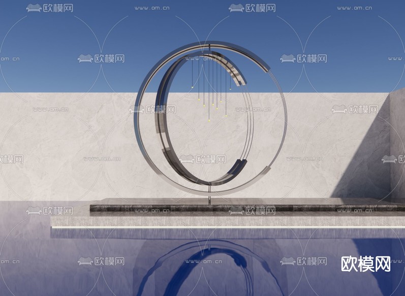 异形雕塑 大堂雕塑3d模型下载